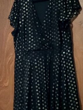 TORRID Black Dress with Gold Dot Print - Elegant Party Dress